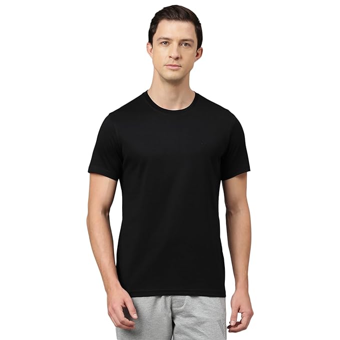 Van Heusen Men’s Crew Neck T-Shirt – Soft & Breathable Cotton | Regular Fit | Comfortable Everyday Casual Wear | Short Sleeves | Summer Favorite |Solid Colors